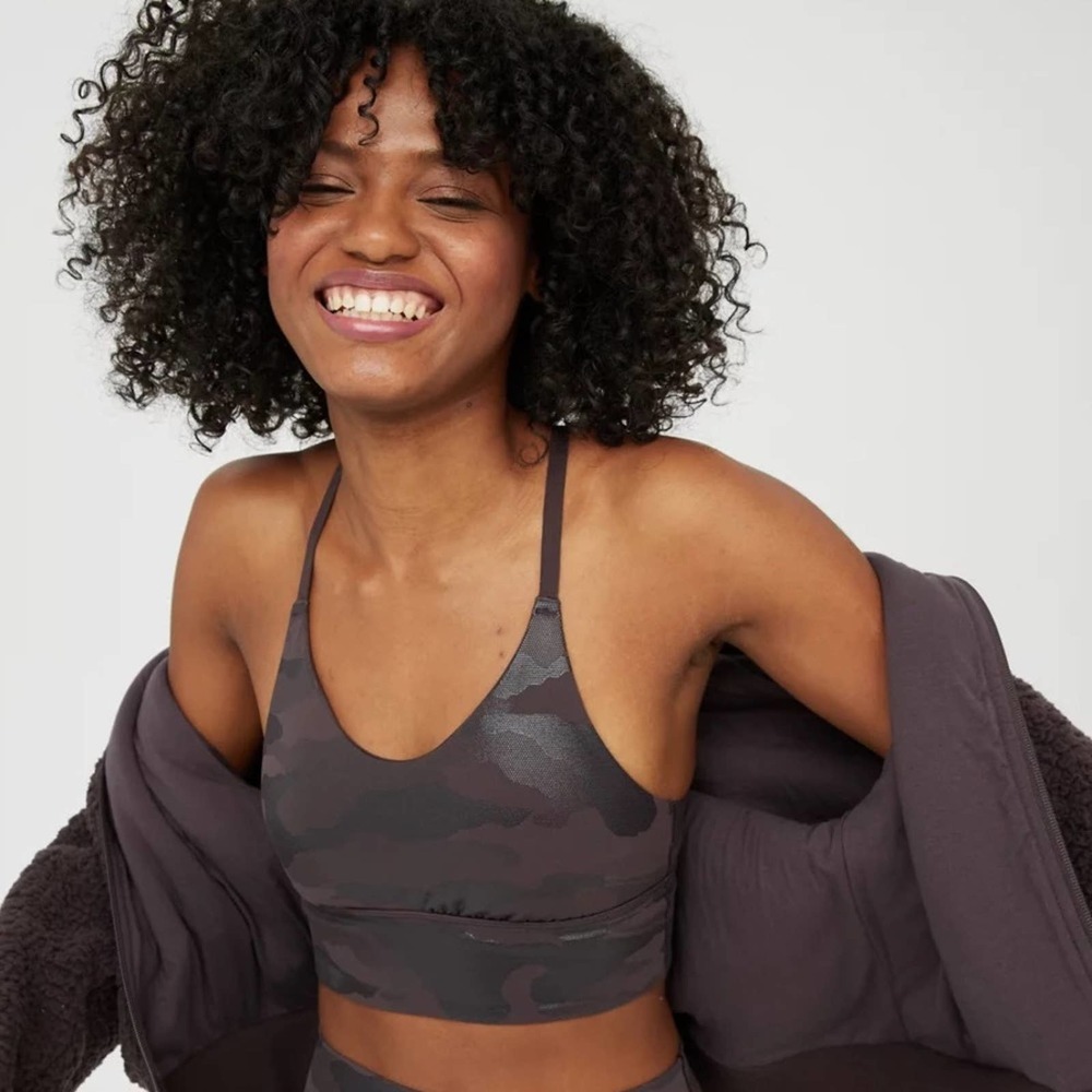 Offline By Aerie Real Me Strappy Back Sports Bra Small Medium Support Stretch